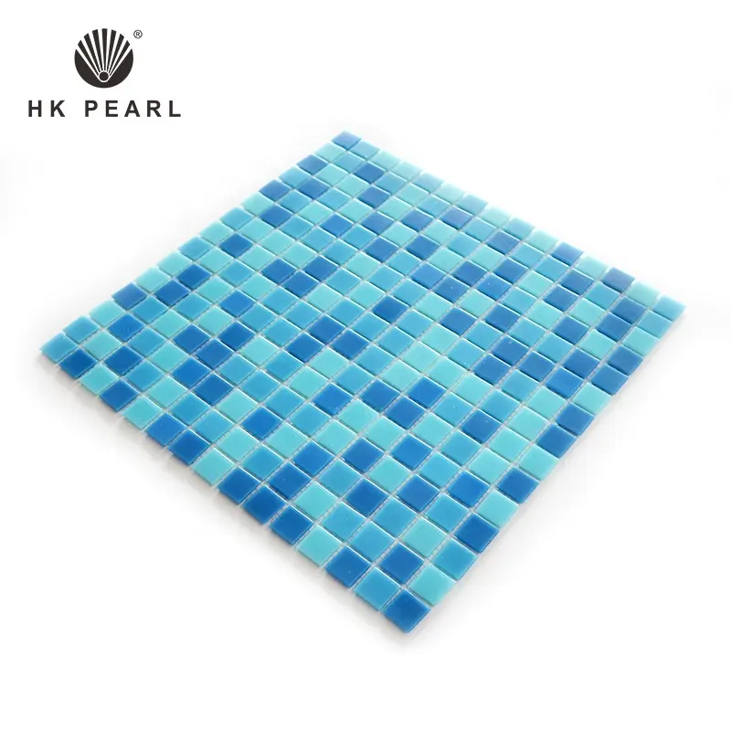 Cheap Price Bathroom Decor Designs Pool Tile Blue Art Mozaik Wall Tiles Mosaic Glass Tile