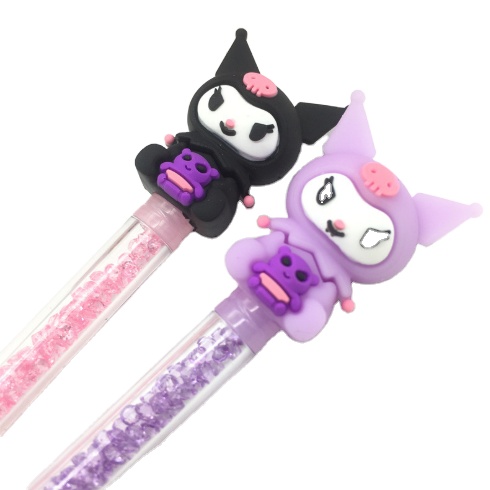 Sanrio аниме периметр куломи фиолетовый алмаз зыбучие пески нейтральная ручка маленький Дьявол Кот сломанный бриллиант ручка подарок