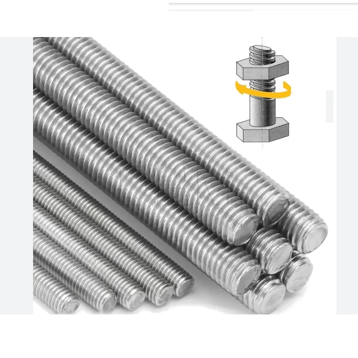 Sliver HDG DIN 975 Galvanized Threaded Rod 5/8 Size Rod Building thread