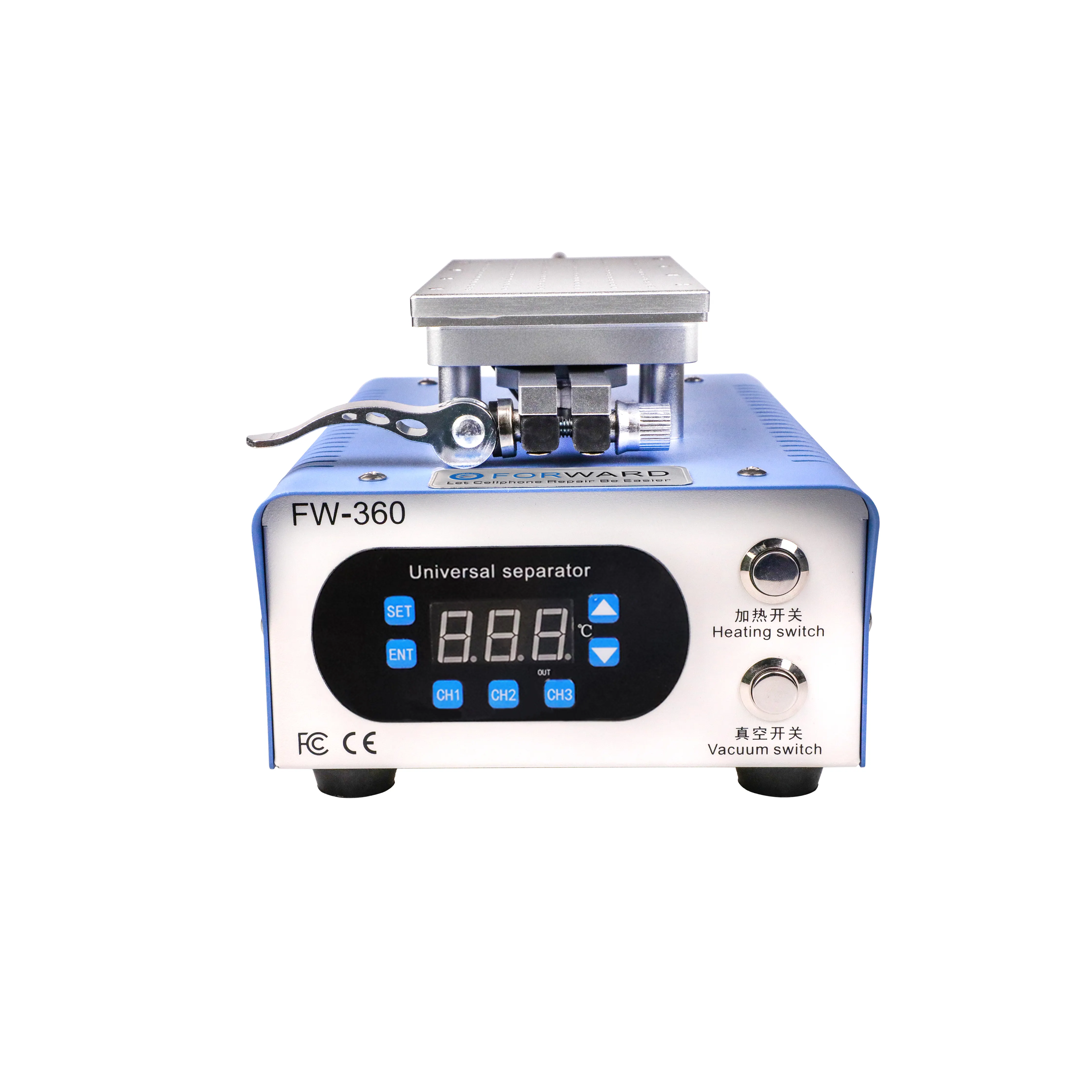 FORWARD Mobile Touch Glass Remover FW-360 Rotary LCD Separator Machine Two-Button Control For Broken Touch Glass Repair