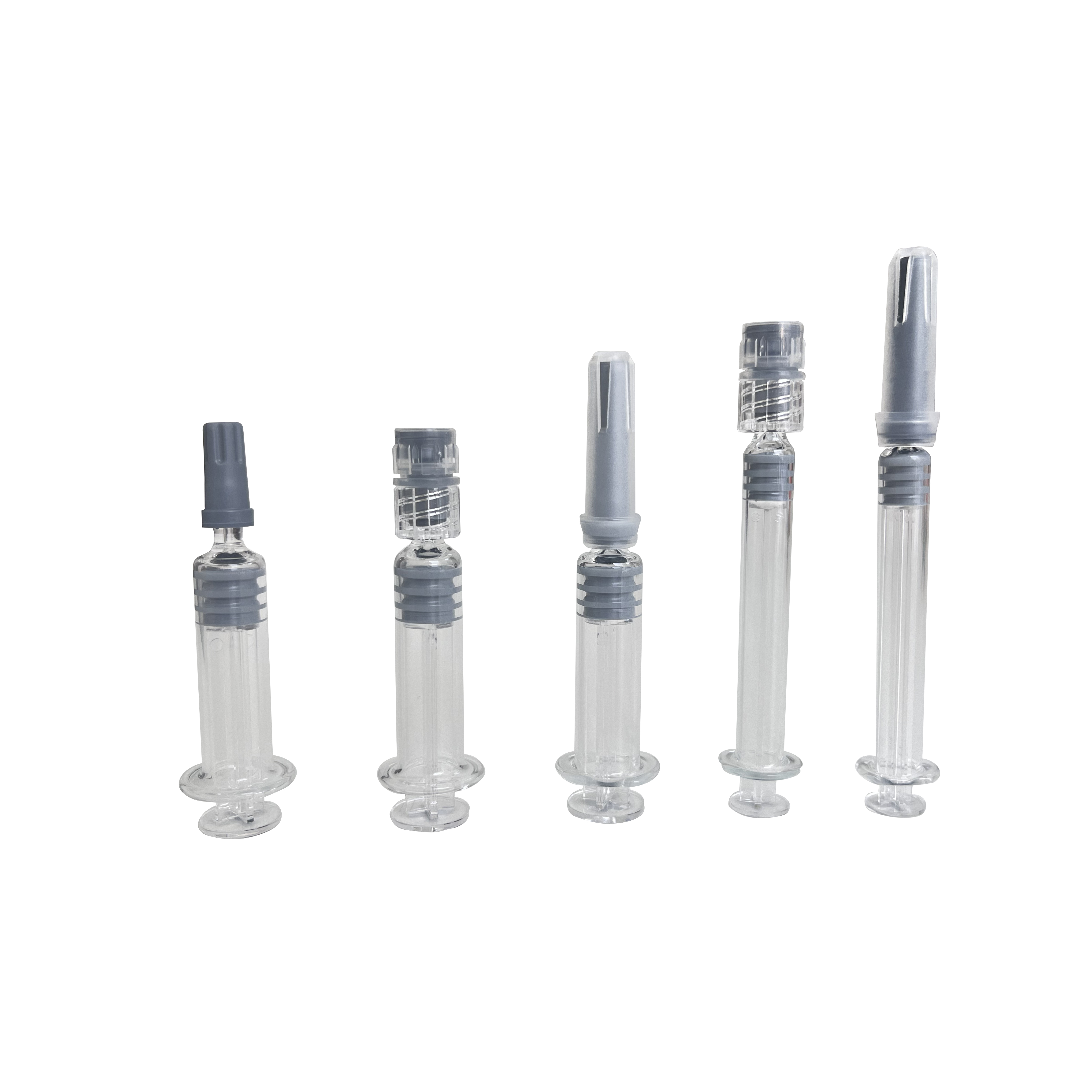 Hospital Glass Disposable Medical Syringe With Cap PFS Glass Prefilled Syringe