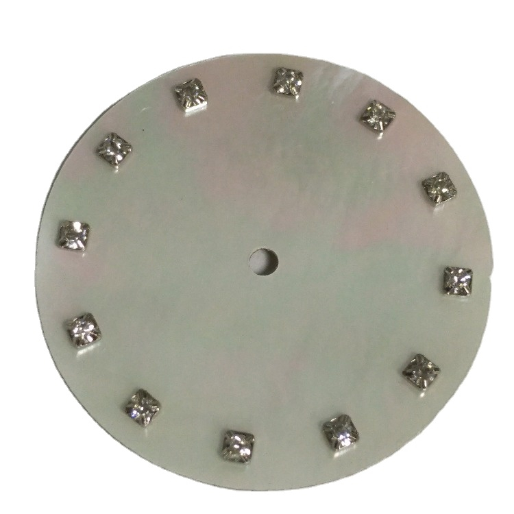 mother of pearl diamond watch round dials for lady factory price