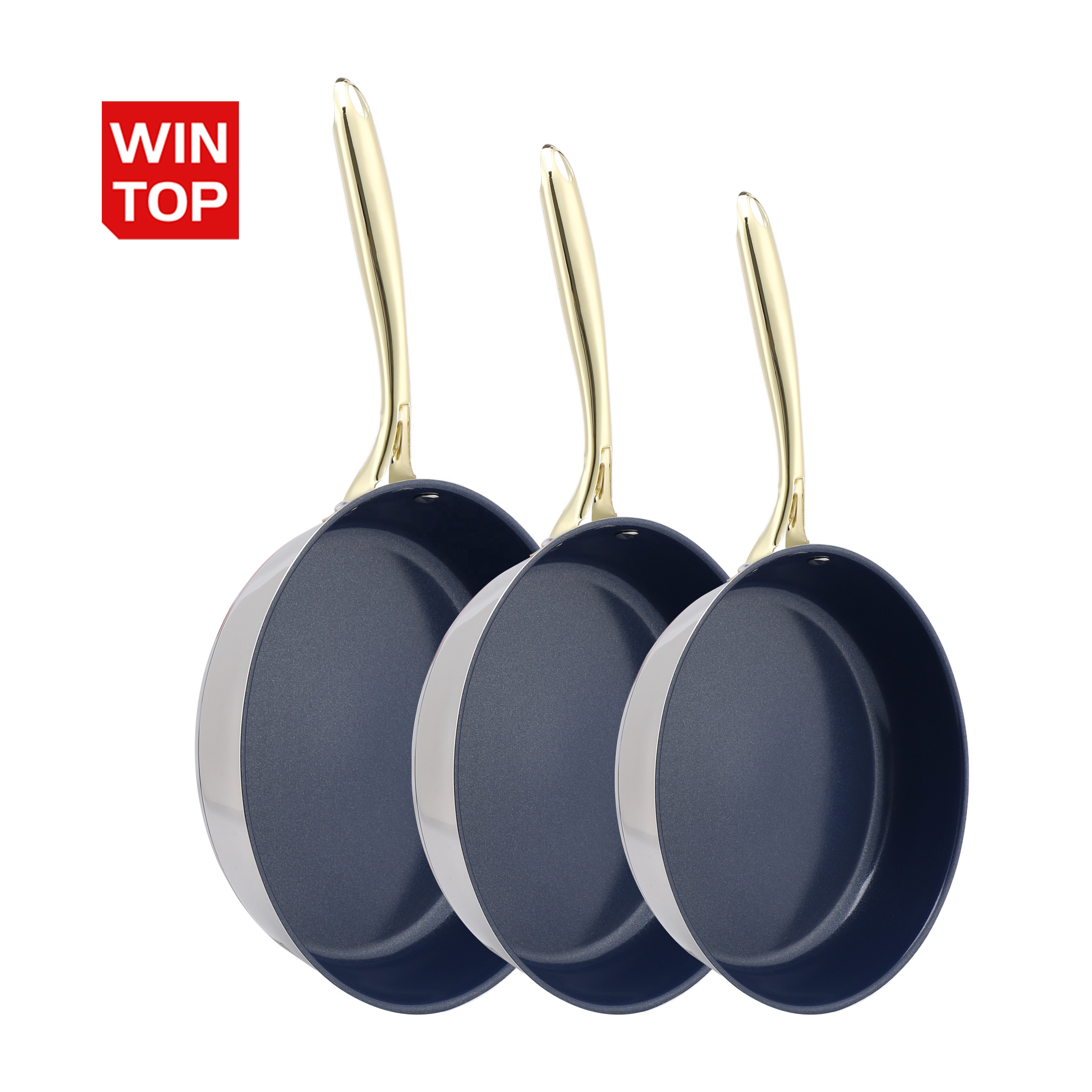 Factory Customized Food Grade Home Cooking Pan Steel Stainless Non-Stick Frying Pans Set For Restaurant Skillet Omlet Frying Pan