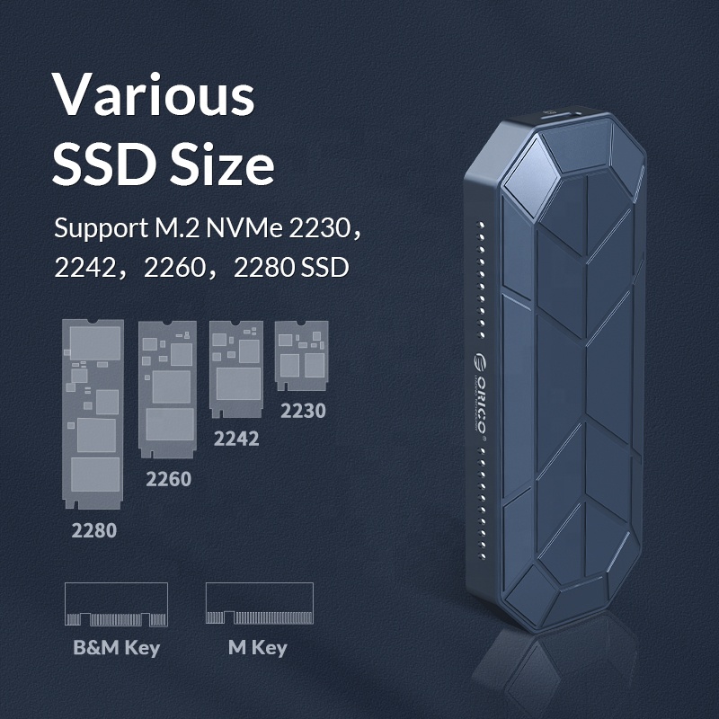 OEM ODM USB3.1 GEN2 Type-C медиаплеер RGB M.2 NVMe корпус жесткого диска Hdd для ноутбука и настольного компьютера