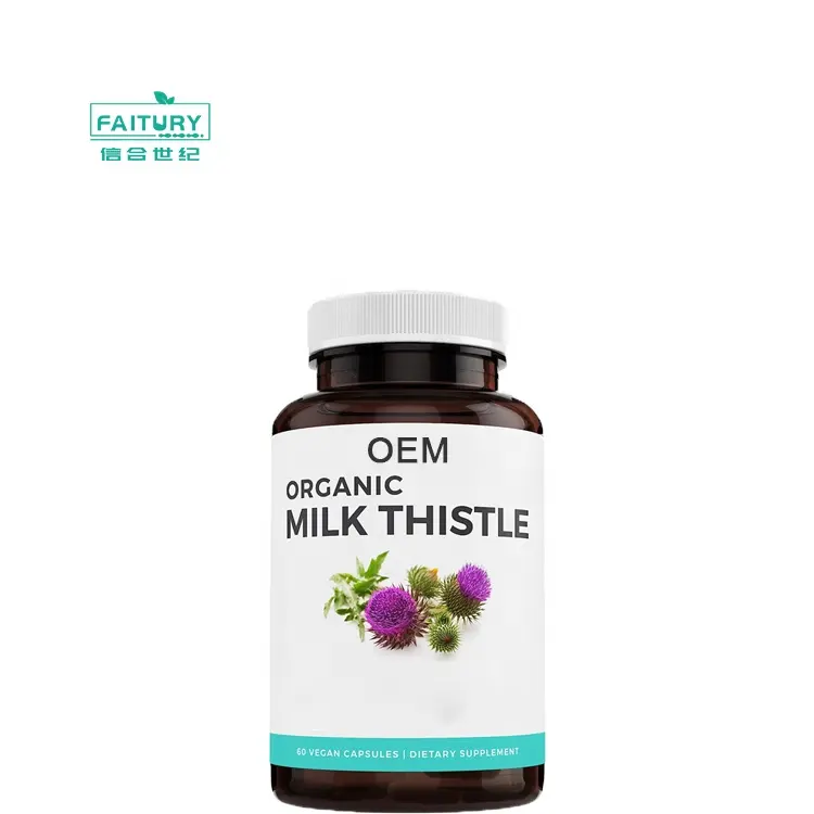 Faitury Private Label 500mg Milk Thistle Extract Silymarin Milk Thistle Extract Capsule