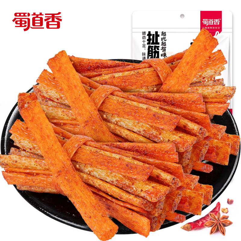 ShuDaoXiang латиао Пряная полоса с сухожилием 100 г OEM продукты сушеные сухожилие закуска из Китая оптовая продажа Пряная полоса