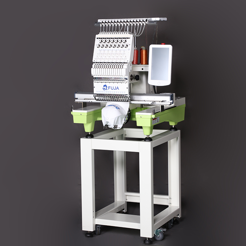 FUJA new computer single head embroidery machine for hat t shirt flat embroidery
