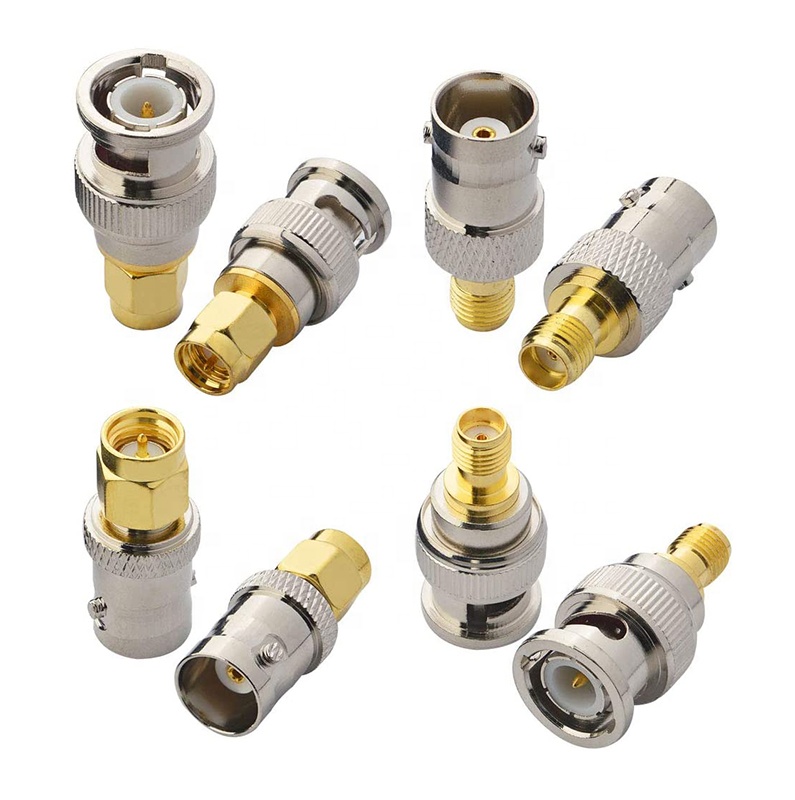 Panelmounted SMA Male To BNC Female Rf Adapter , BNC Male To SMA Female , BNC Female To SMA Female Adapter