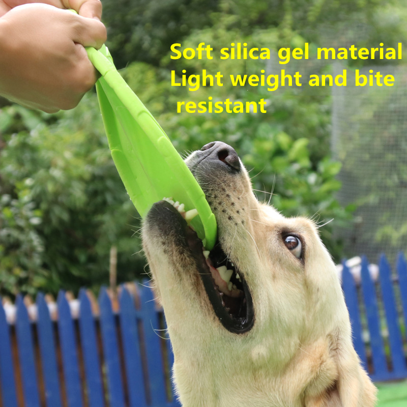 Fusimai Pet Floating water training to throw toys Pets Dog Silicone Bite Resistant Frisbeed