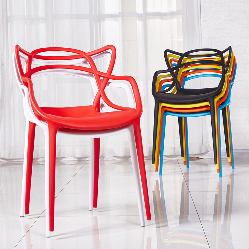 2021 Hot Sale China Wholesale New Modern design Stackable Full PP Dining Plastic Chair With Armrest