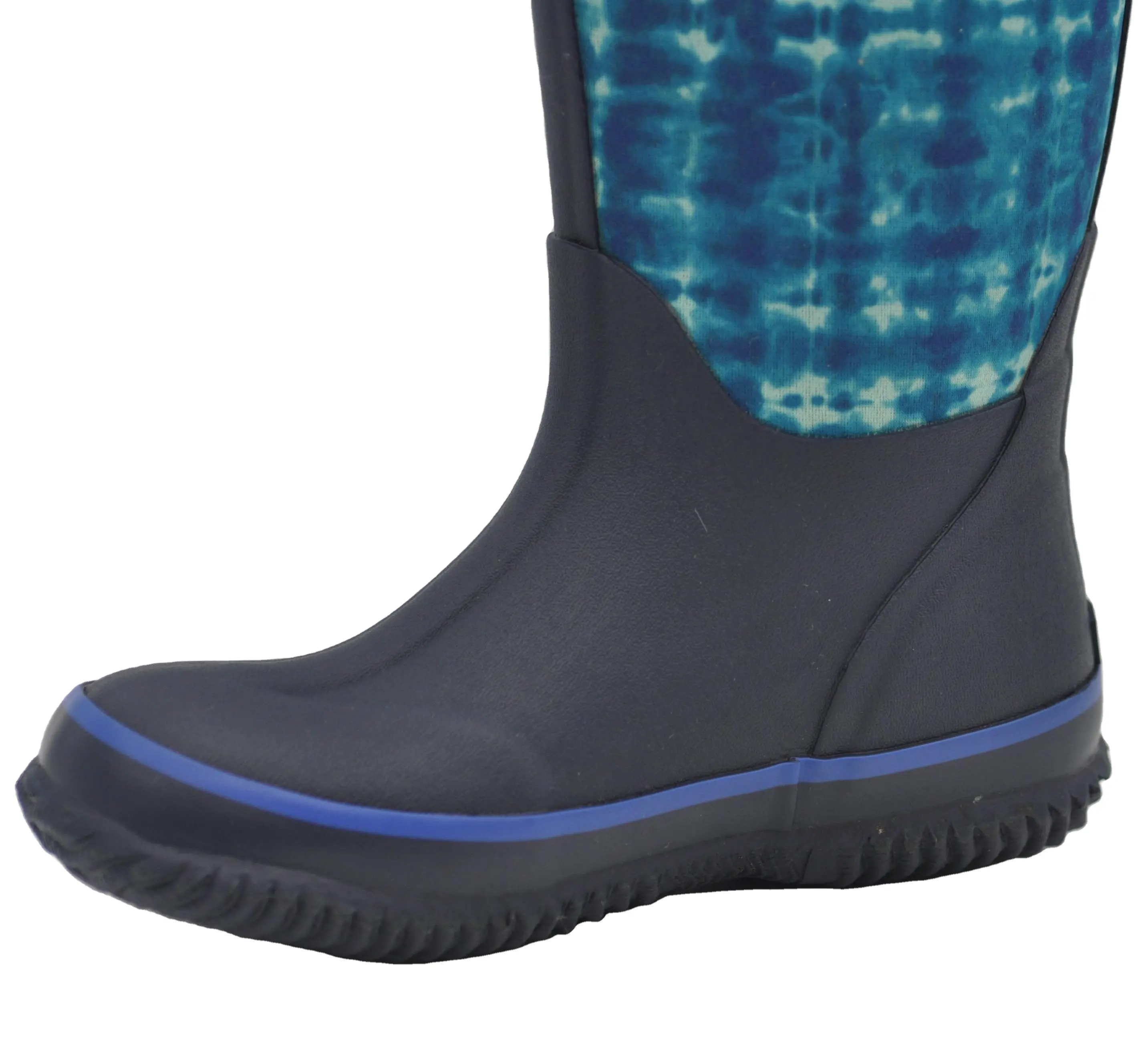 Large Size Mid-tube Women's New Sequined Flat Rain Boots Duck Hunting Boots Waterproof Duck Boots