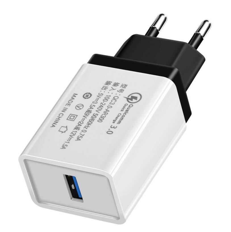 Wholesale QC 3.0 Quick Charge USB Charger 3.1A Home Fast Charging For Samsung S20 Note10 Huawei Xiaomi Single USB Wall Charger