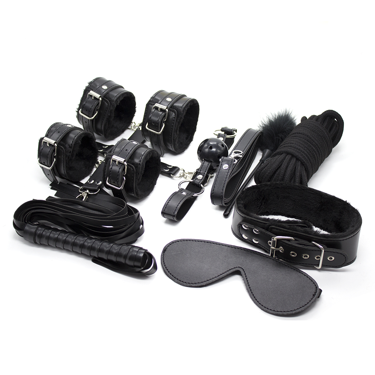 Japanese bondage suit adult sm PU leather restraints 10 kits fetish couples slave bdsm bondage