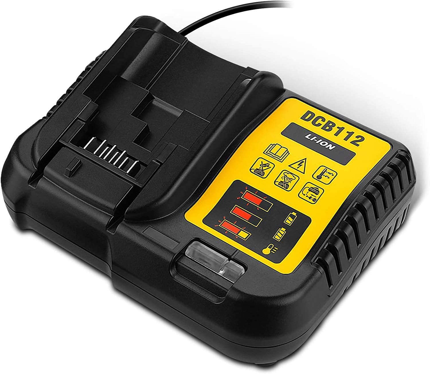 Battery Charger Replacement for Dewalts 20-Volt and 60-Volt MAX Lithium-Ion Battery DCB201 DCB200 DCB612 DCB609-2 DCB609 DCB606