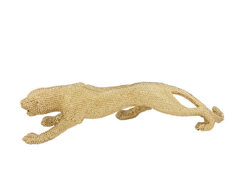 Exquisite polyresin crafts ornaments leopard resin animal statue for home statue