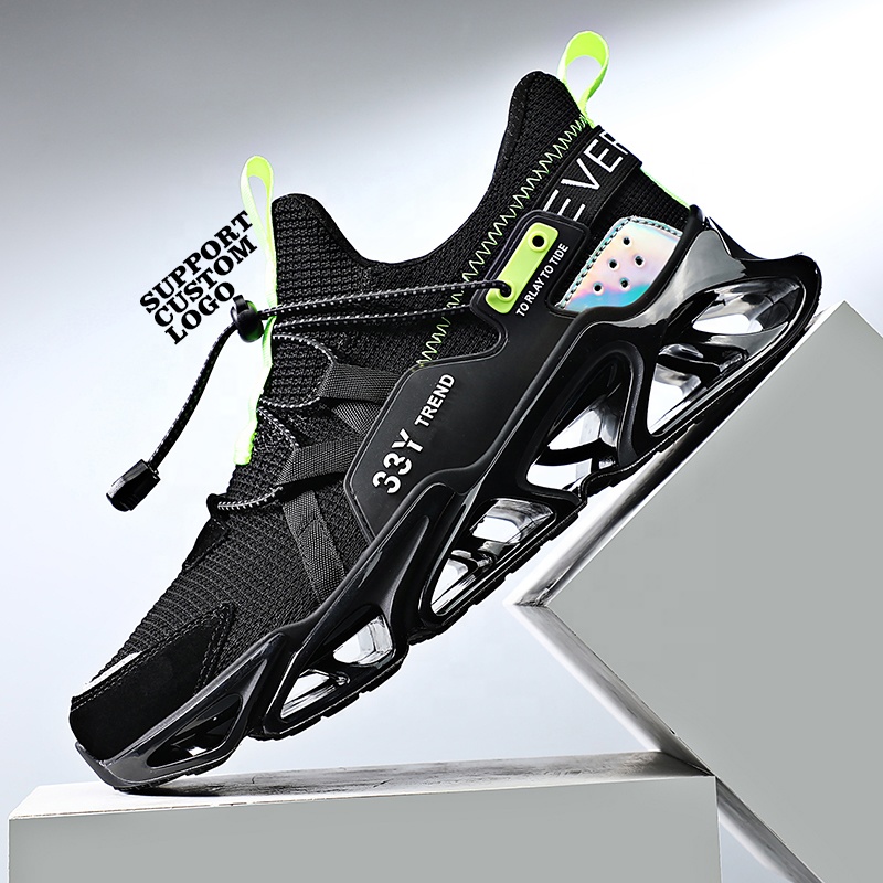 Fashion Sport Running Shoes Men Summer breathable Mesh Popular Blade Sole Men sneaker