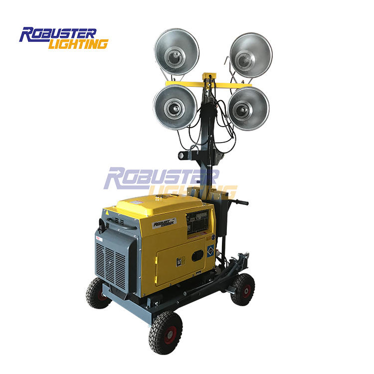 Портативный башенный светильник RPLT1600 4,8 м 4x400 Вт с генератором