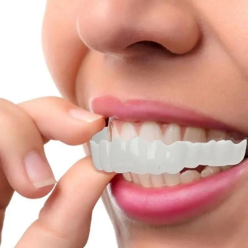 Top selling upper and lower denture cover perfect smile veneer comfortable fit elastic denture paste denture cover