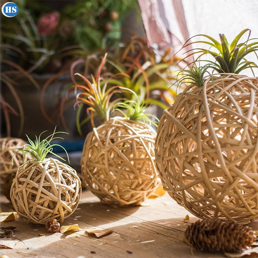 Natural Wicker Balls European Woven Pedant Ball for Festival Decorative