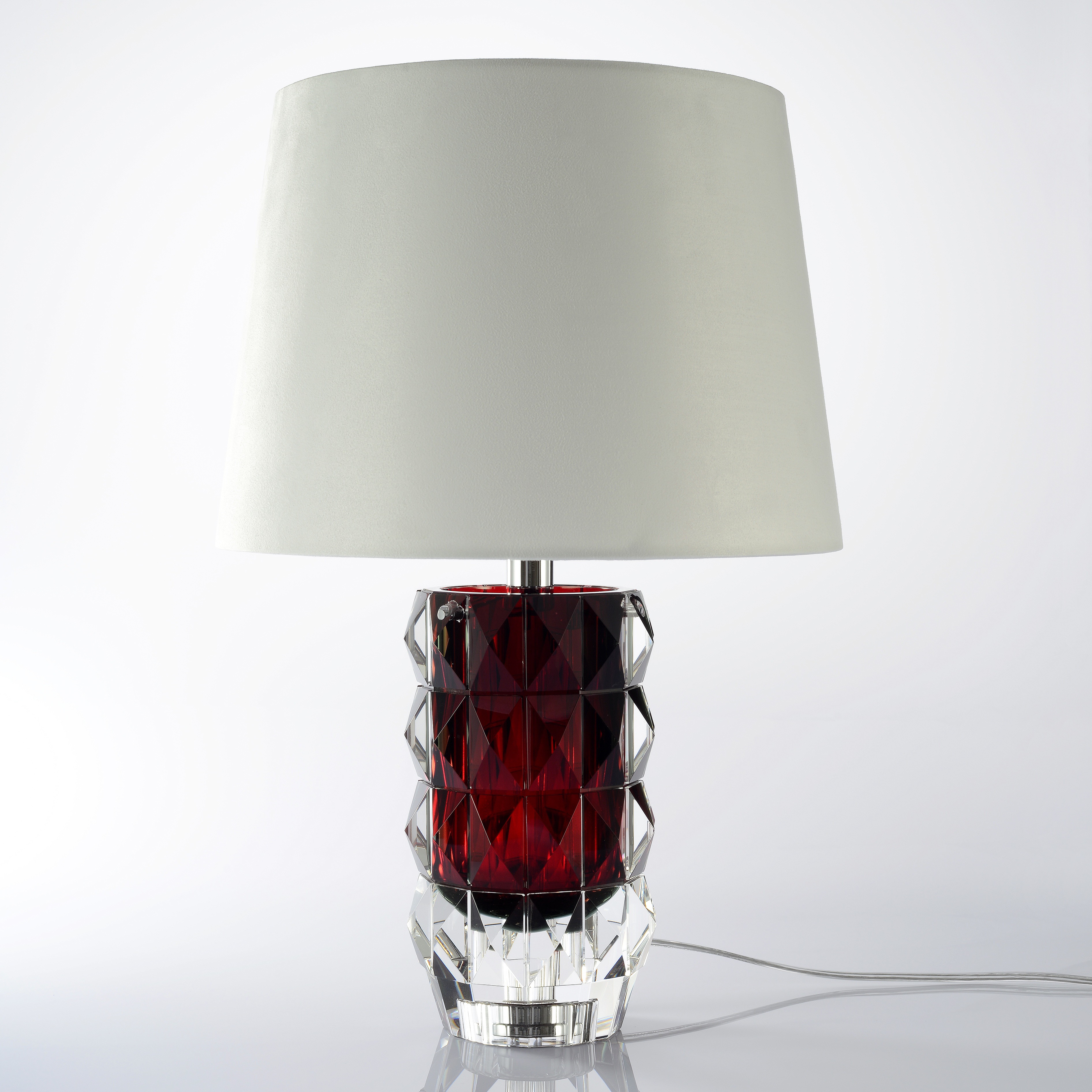 New design handmade red crystal table lamps luxury indoor lighting table lamp for home/hotel decoration