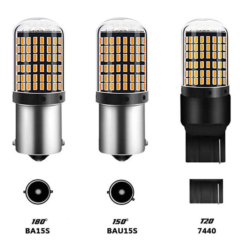 20 Вт S25 1157 1156 BA15S BAU15S T20 7443 7440 144smd поворота Габаритные стоп-сигнала светодиодные лампы для автомобильных фар