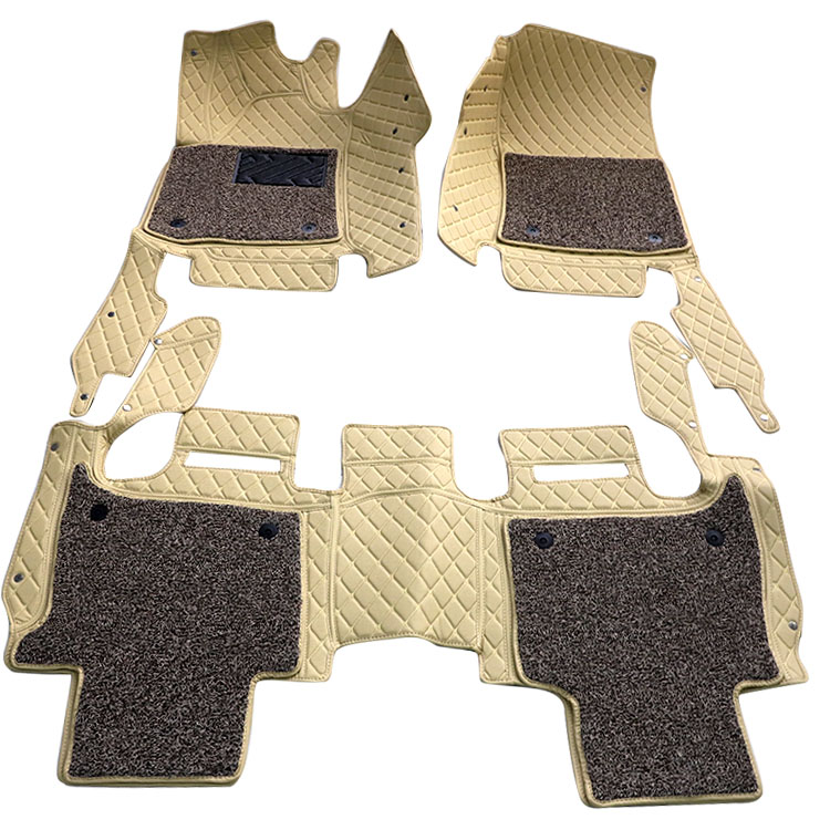 Luxury Full Set Universal 3D/5D PVC Leather Waterproof Double Layer Anti-Slip 5/7 Seats Car Trunk Car Floor Foot Mat Car Mats