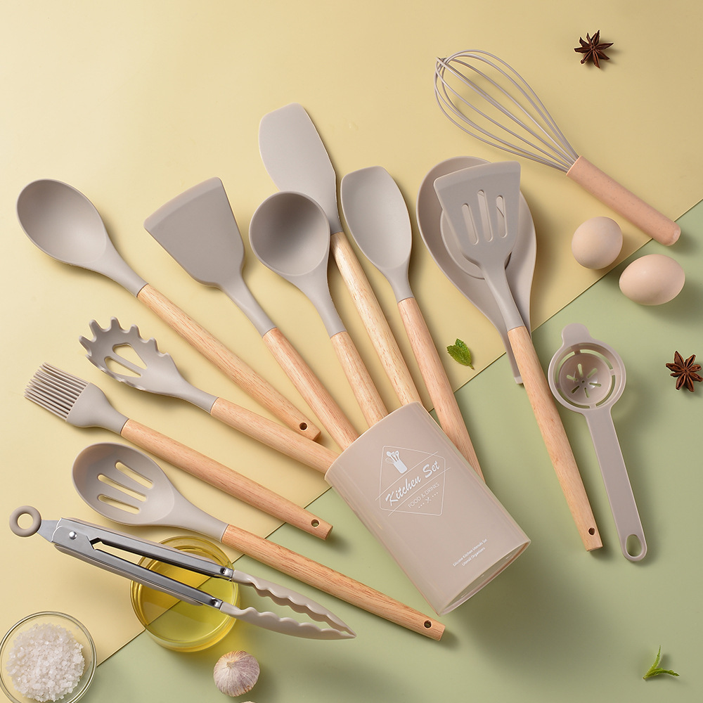 12 Pcs Wholesale silicone kitchen wares set supplies products items home and kitchen tools gadgets utensils kitchen accessories