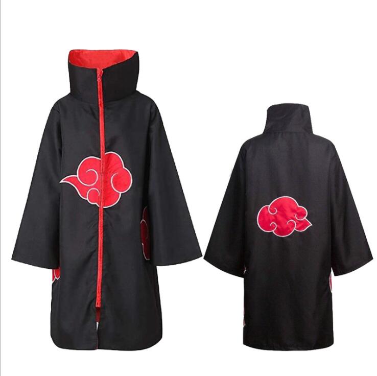 Anime Cosplay Costume Akatsuki Cloak Red Cloud Robe Halloween Cloak