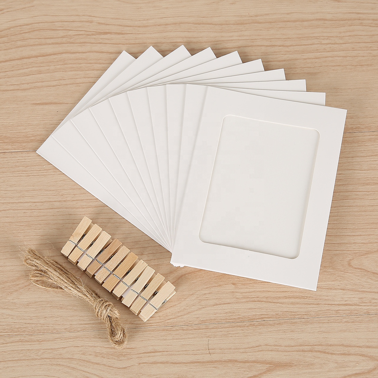 Professional Gallery Hanging On Line Handmade Mini Kraft Paper Wall family photo frame set