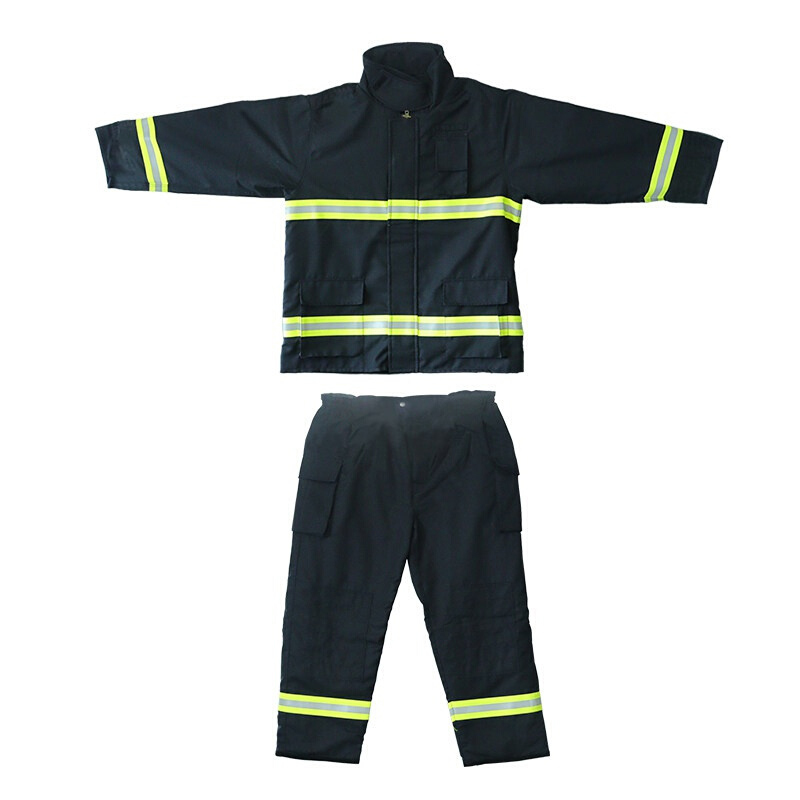 China Factory Direct Sale Black Firefighter Suits Firefighting Suit