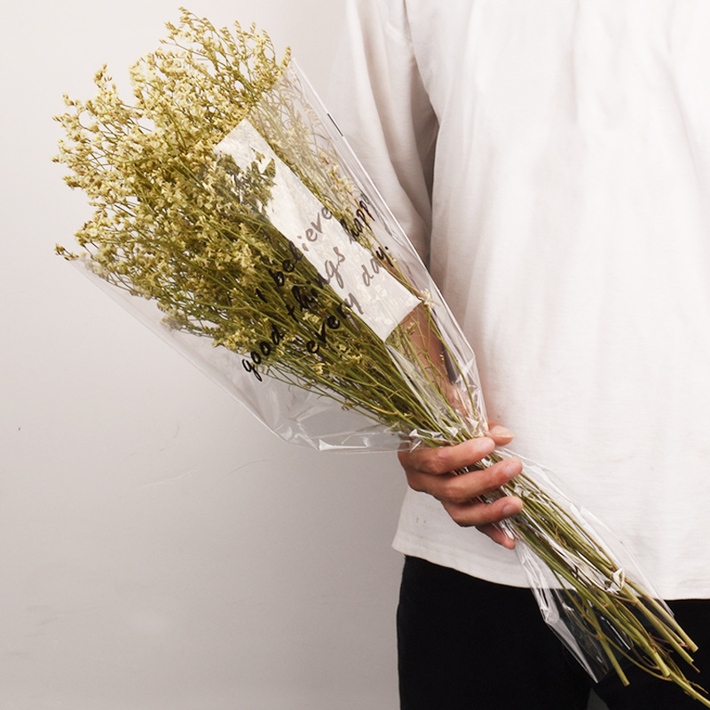 waterproof Clear OPP rose Flowers sleeves wholesale bouquet packaging transparent flower bags