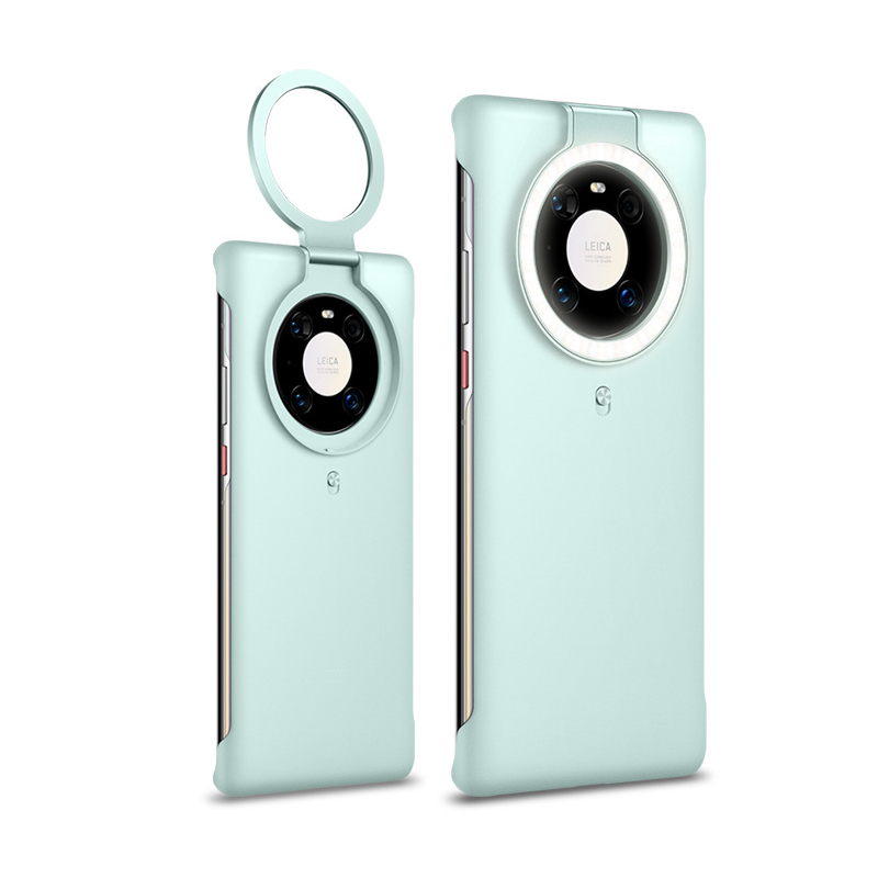 Защитный чехол для мобильного телефона Huawei Mate 40 Pro, с кольцевым мигающим передним и задним фонариком, с обратной зарядкой