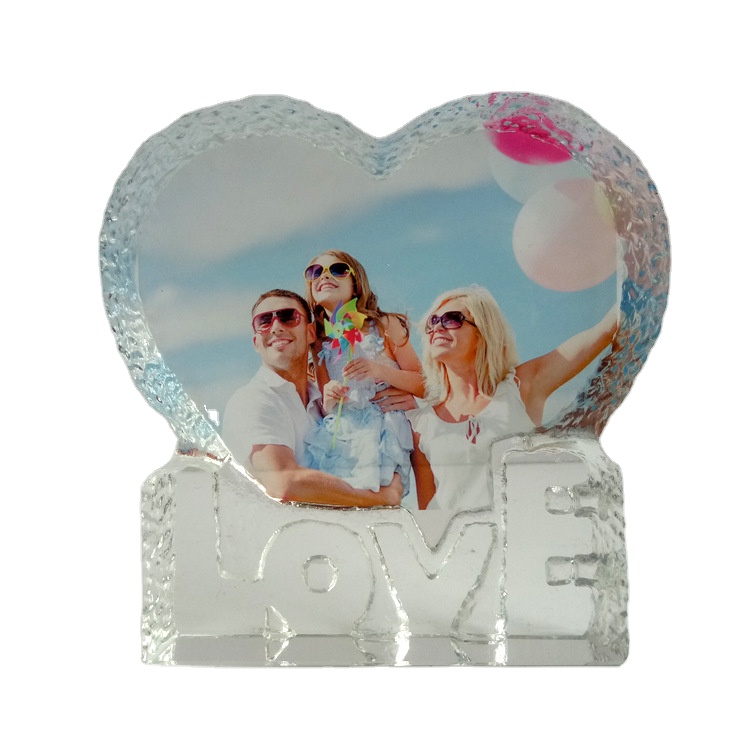 DIY Sublimation Blank crystal photo frame custom photo on crystal frame