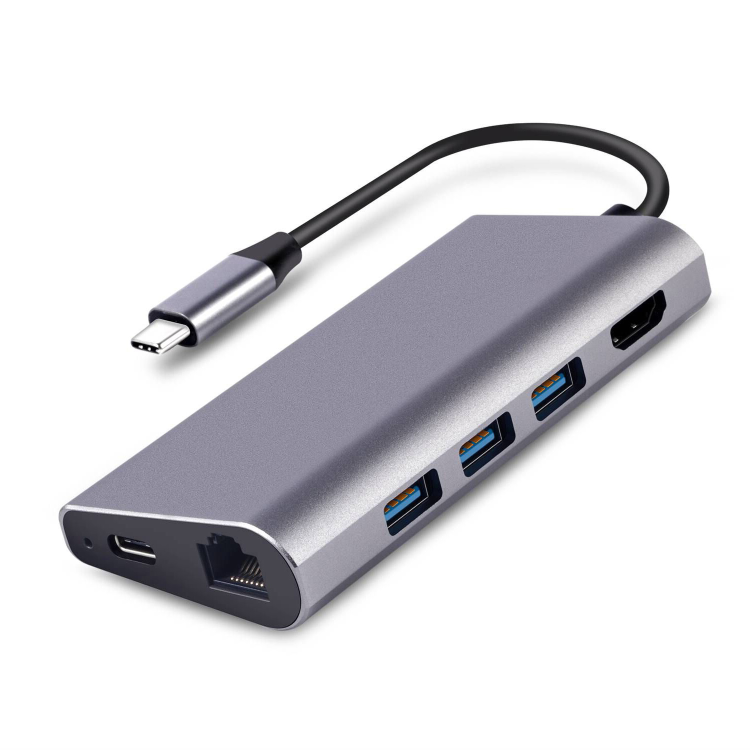 8 в 1 USB3.1 Usb C Type C к Hdmi + 3 * usb 3,0 + Rj45 Gigabit Ethernet Sd + tf кардридер для ноутбука Macbook
