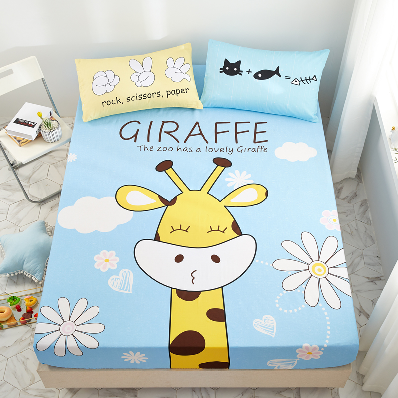 Custom print cute cartoon Waterproof crib baby quilted Mattress Protector cover