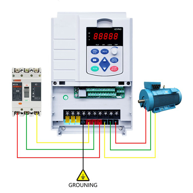 China Ac 50Hz/60Hz 380v 5.5kw 380v frequency inverter LCD vfd booster pump or training flan