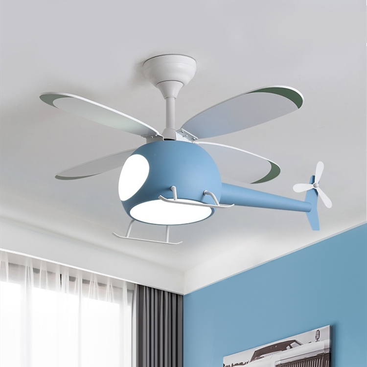 Kids ceiling fan Children living room 220V Surface mounted install Dimmable fan lighting Good quality