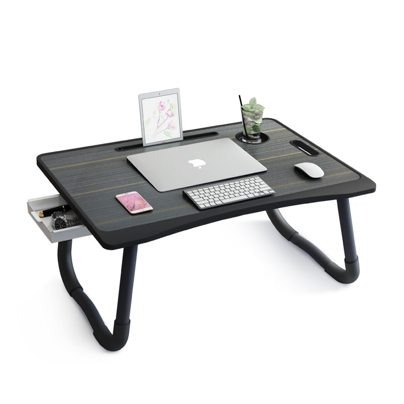 Hot Selling MDF Wooden Portable price folding foldable mesa para portartil computer adjustable small bed laptop table