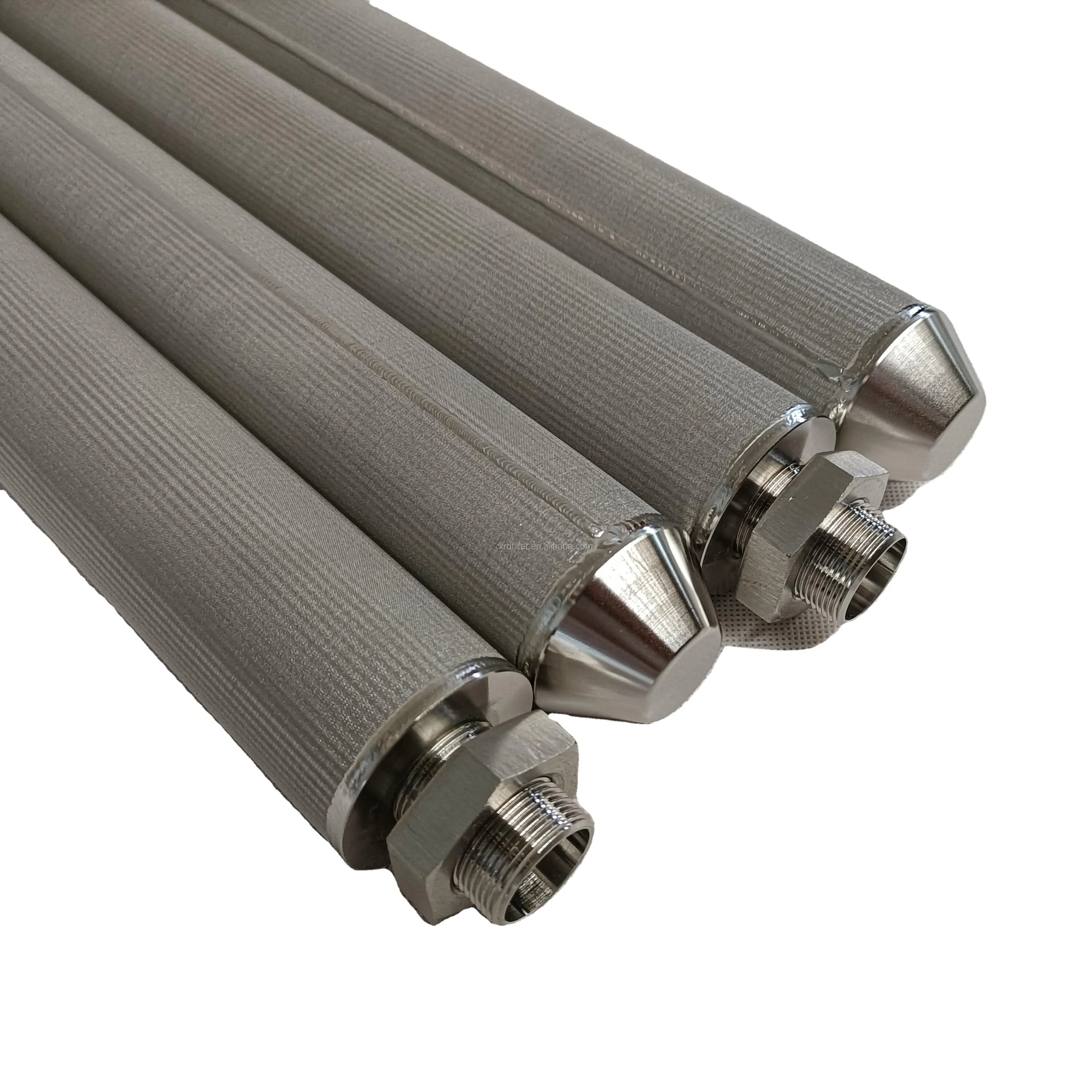 0.2/ 1/10micron 20" stainless steel titanium sintered metal high flow sintering pleated water liquid filter cartridge