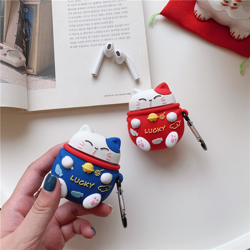 Силиконовый чехол Lucky Cat для Airpod Pro, аккумуляторные Чехлы для наушников, защитный чехол для Airpods