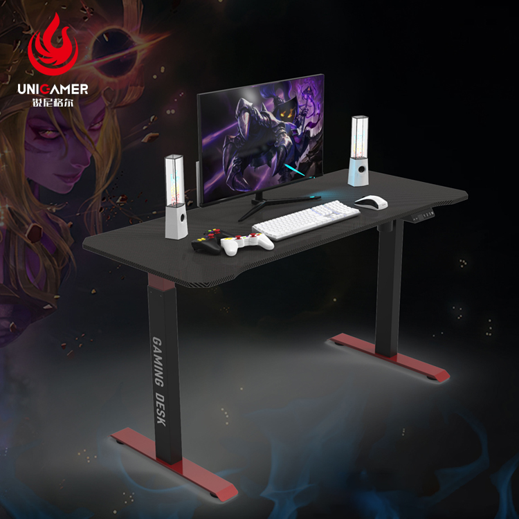 Luxury I Shaped Moveable Study Table Home Office Height Adjustable Gaming Computer Desk