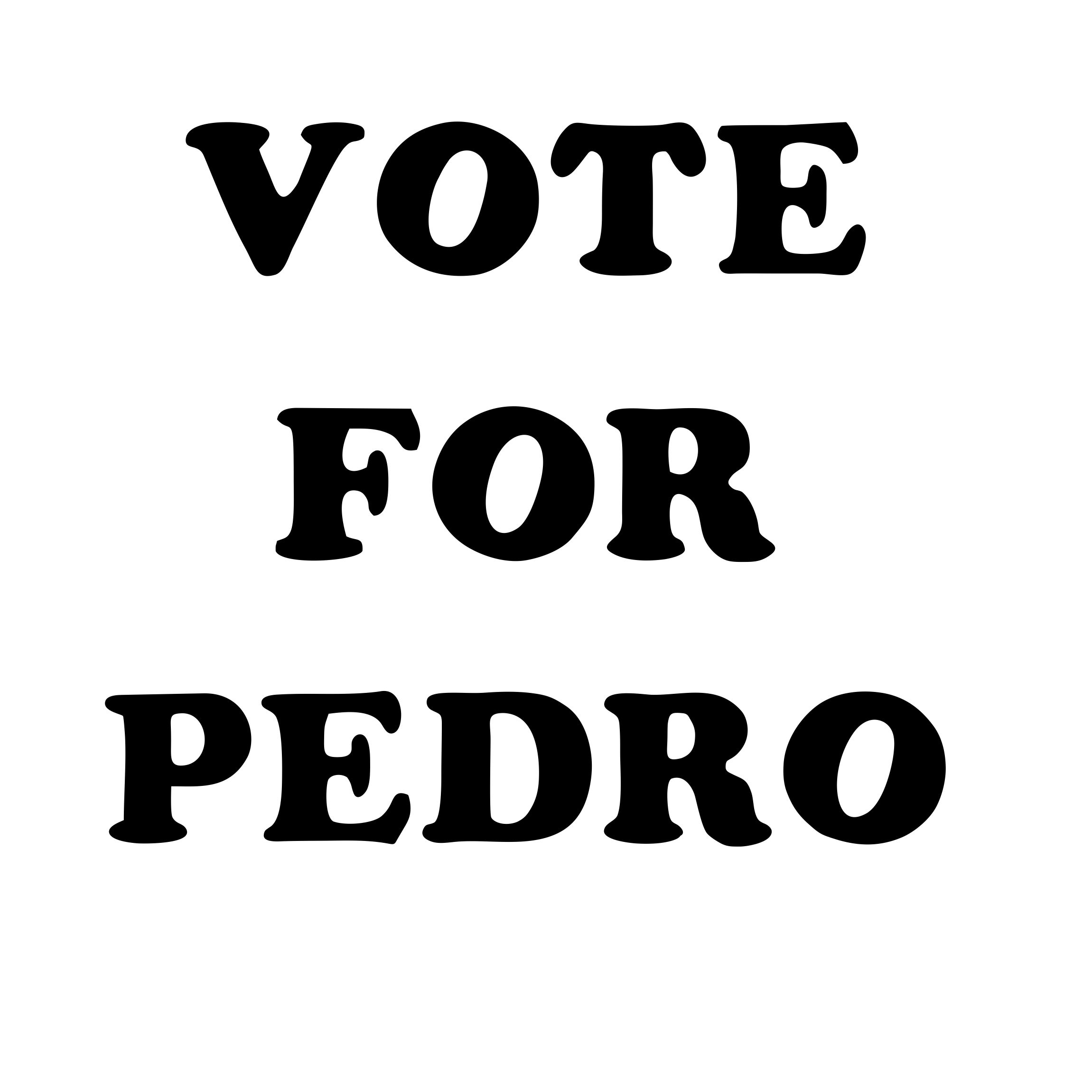 Vote для Pedro белая виниловая наклейка Наклейка для окна автомобиля грузовика