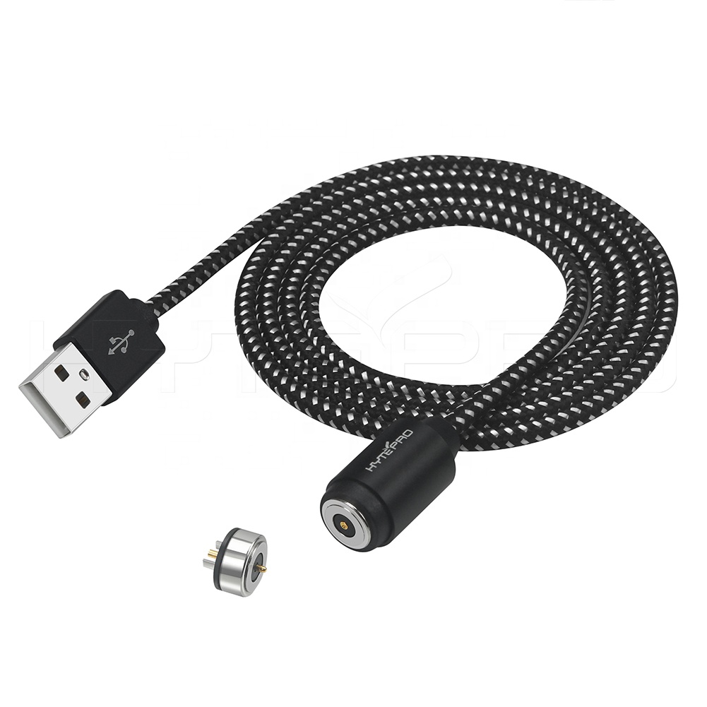 Quickly plug-out 2 pin pogo magnetic high current usb charging cable