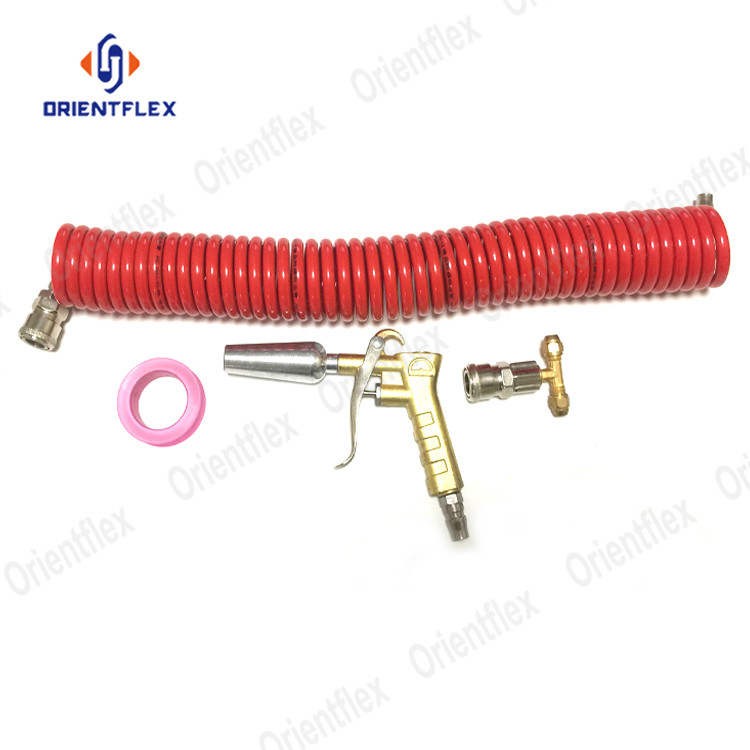 High Pressure Flexible Strong Pressure-Resistant Pneumatic Plastic Dust Blower Coil Hose Hand Tool Air Duster Blow Off Gun Kit