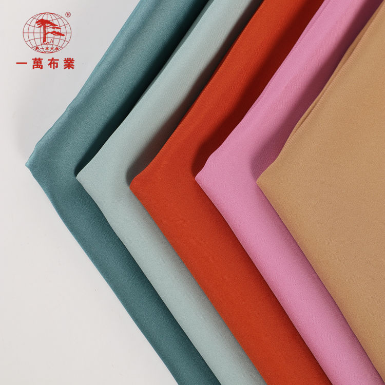 Silk Fabric Soild Color Plain Dyed polyester satin fabric