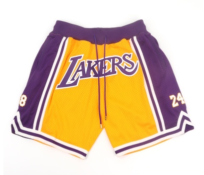 Популярные мужские новые баскетбольные шорты laker сетчатые дышащие свободные баскетбольные тренировочные шорты Ретро баскетбольные шорты