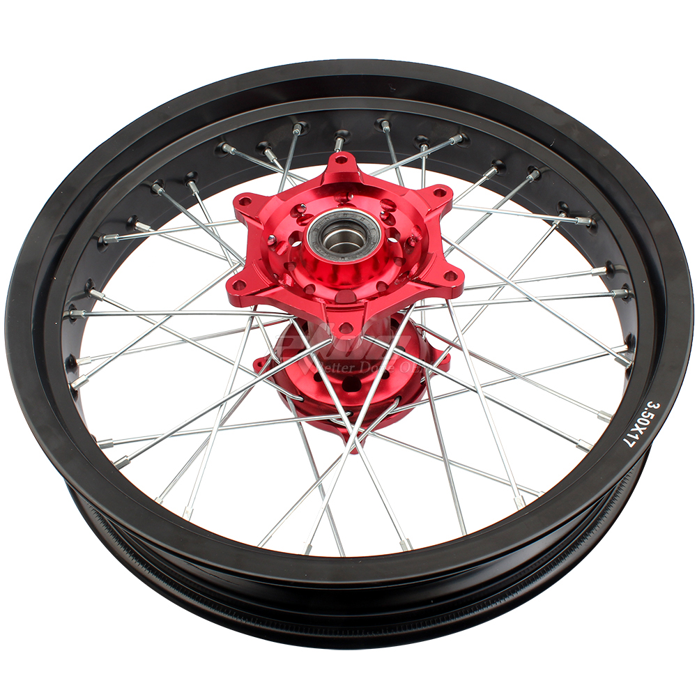Комплект колес и ободов с ЧПУ 350-17 для Honda CRF250R 2004-2013 CRF450R 2002-2012, кроссовый питбайк