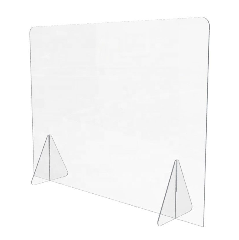 Acrylic Desk Divider Plexiglass Barrier Protection Shield for Checkout Counter Desk