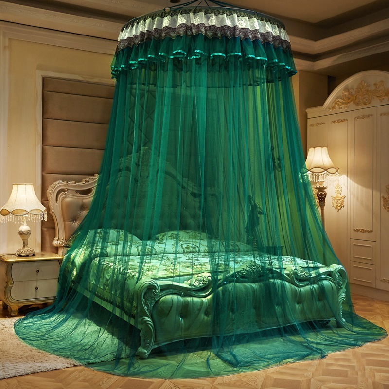 double school crown ceiling magnetic invisible round decorative sliding net mosquito