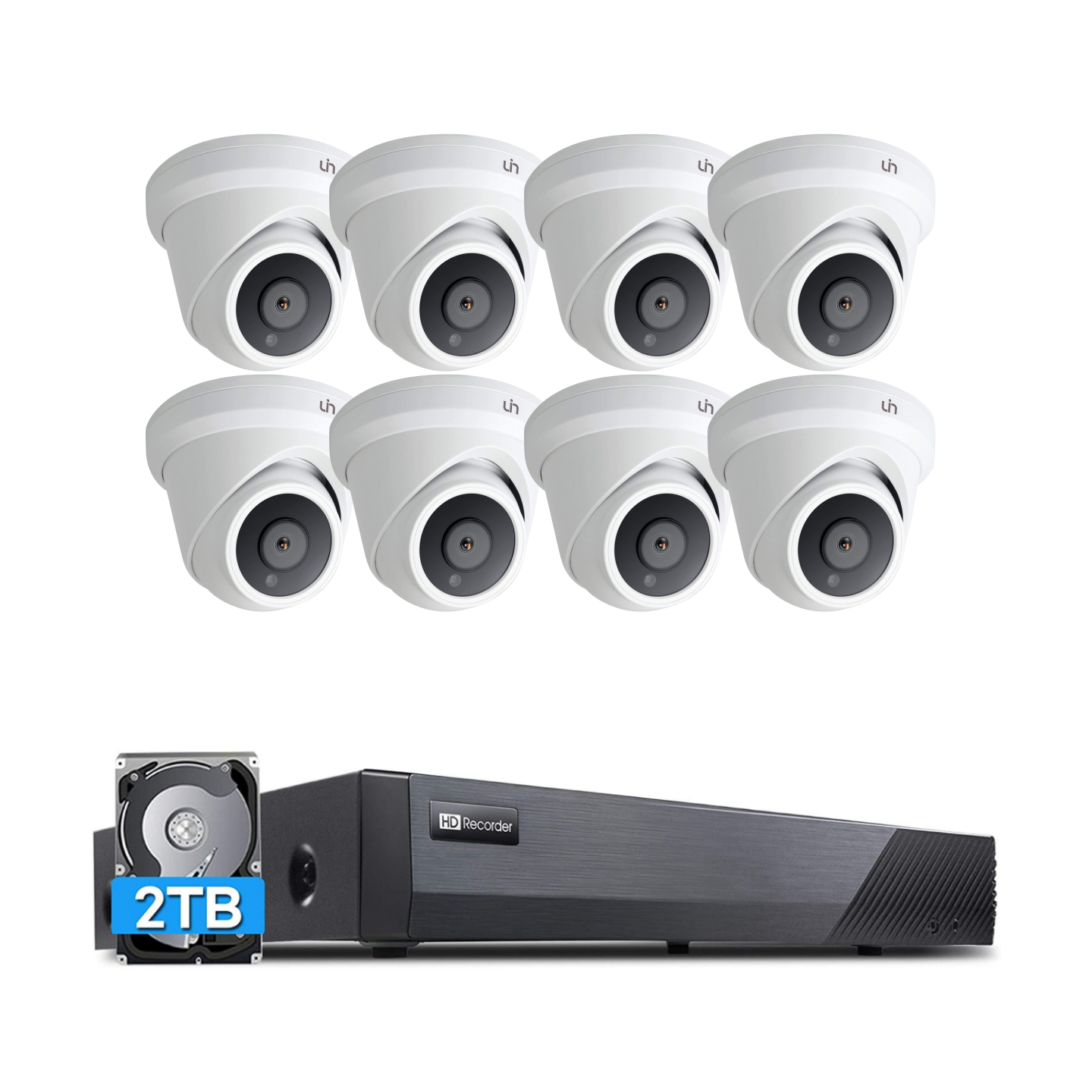 UIN 16ch 4k 8mp Nvr 8pcs 5mp револьверная Poe Ip-камера Cctv комплекты системы безопасности